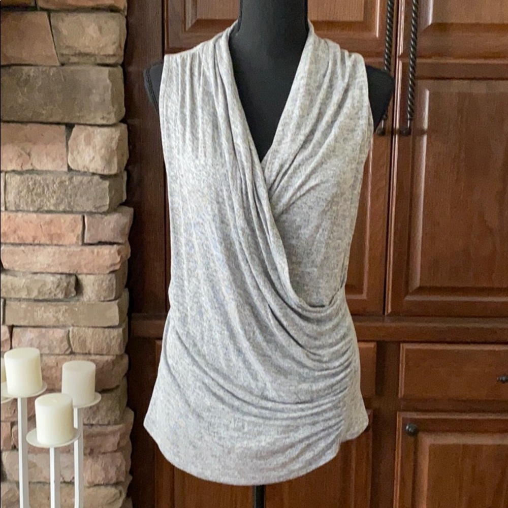 NWT Super Soft Sleeveless Gray Market & Spruce Top